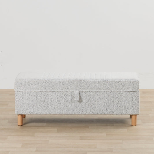 Pouf de rangement - Gris clair