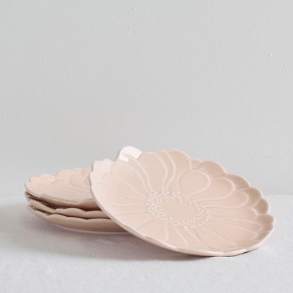 Assiettes à dessert Zinnia - Rose - 4 pièces