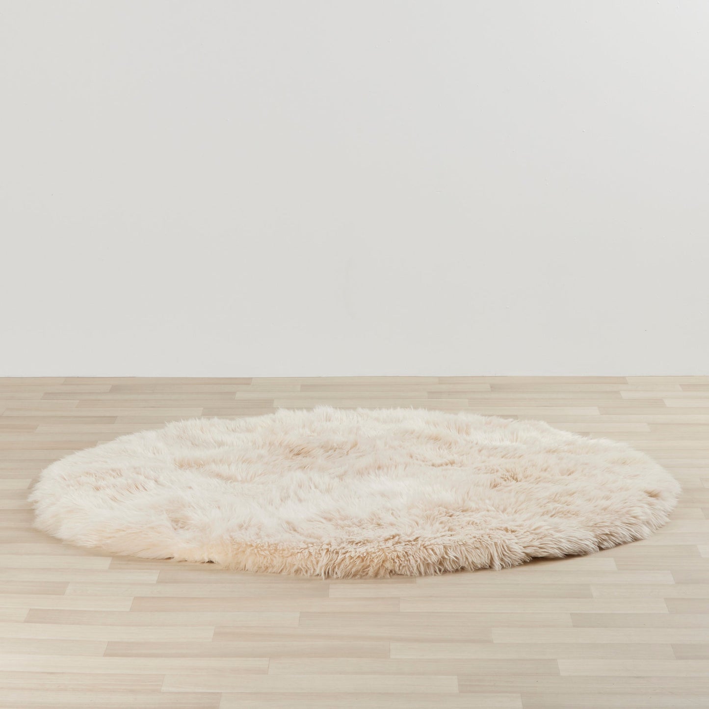 Tapis rond en peau de mouton - Sable - 160 cm