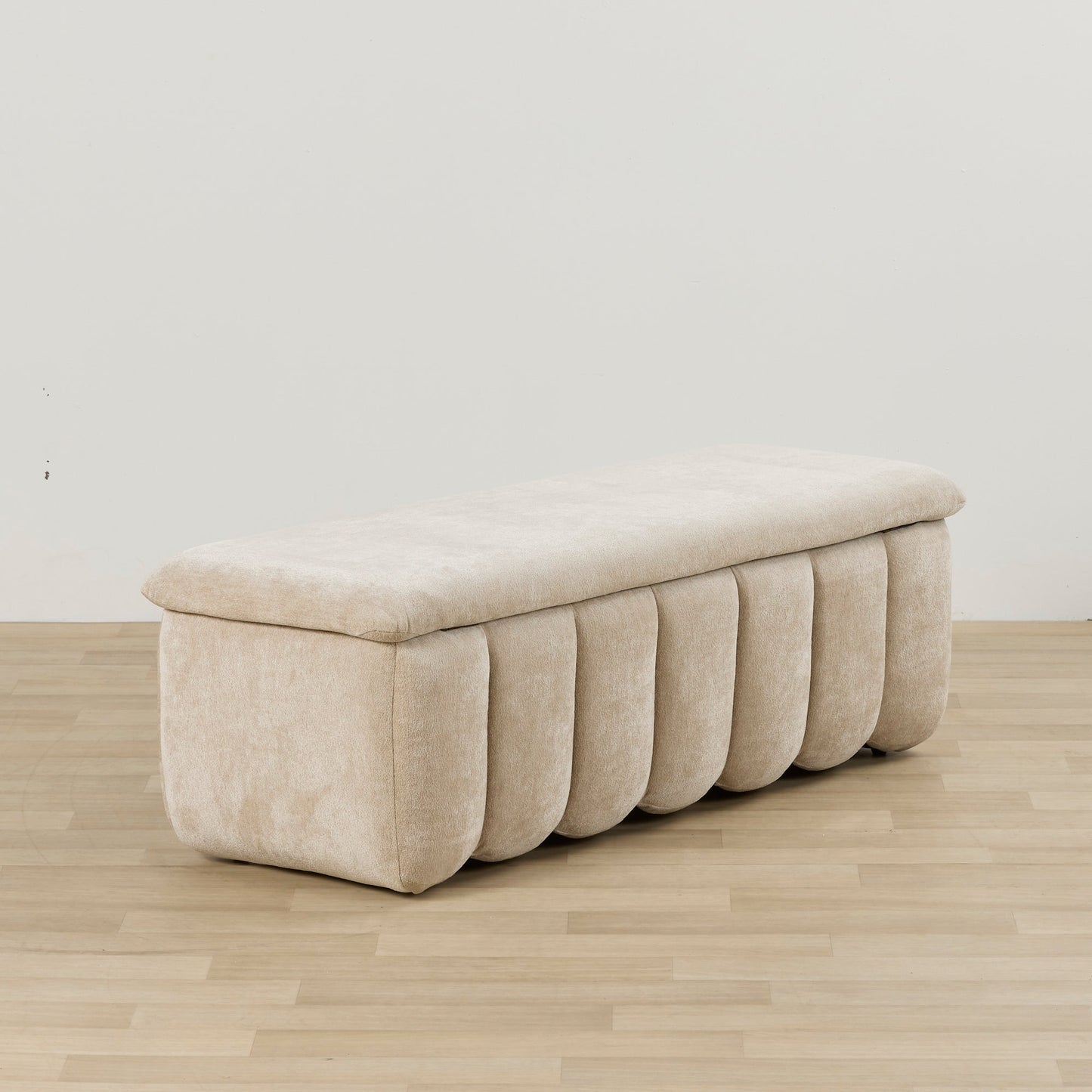 Pouf de rangement Trento - Naturel