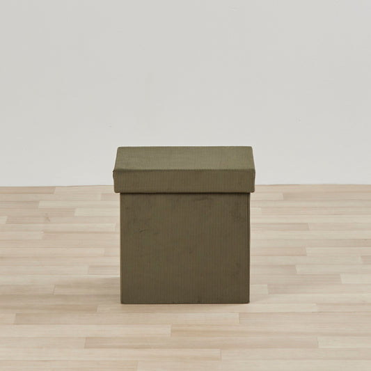 Pouf pliable - Petit - Vert olive