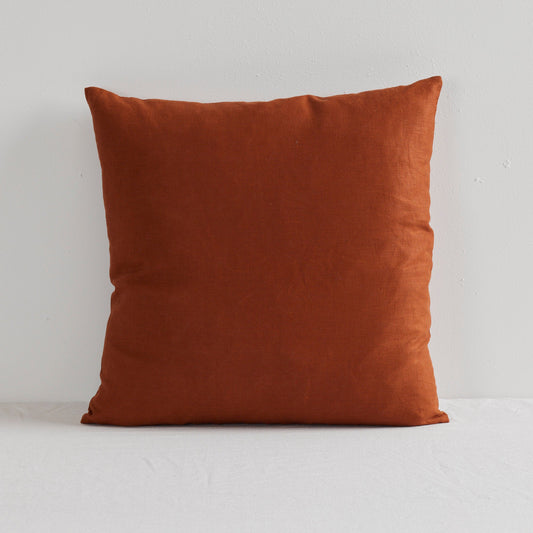 Coussin en lin Jasper - Rouille - 50 x 50