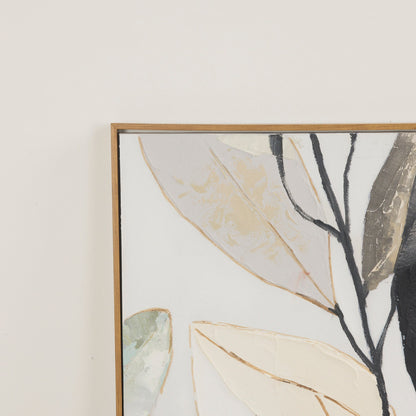 Œuvre d'art de feuilles transparentes