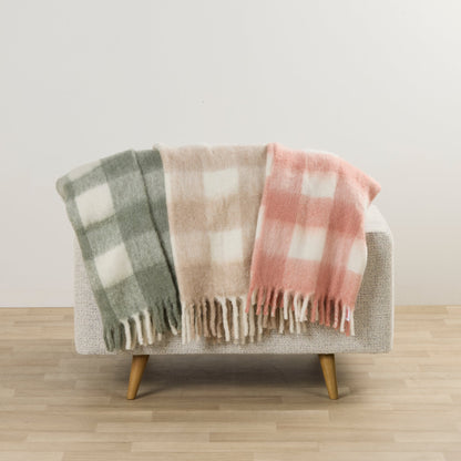 Plaid Asher - Rose tendre