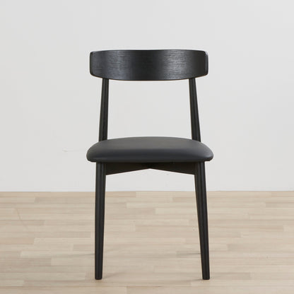 Chaise de salle à manger Henry - Noir/PU