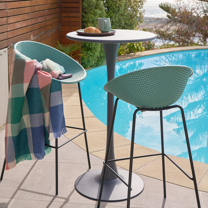 Table de bar Sullivan - Noir et gris