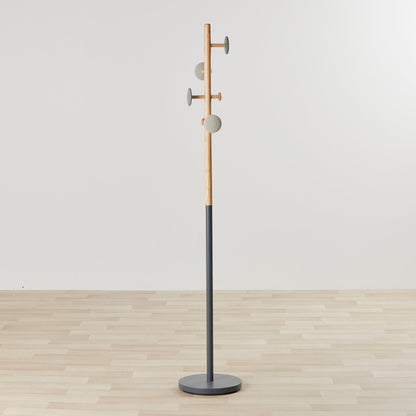 Porte-manteau Mid C - Noir/Naturel/Gris