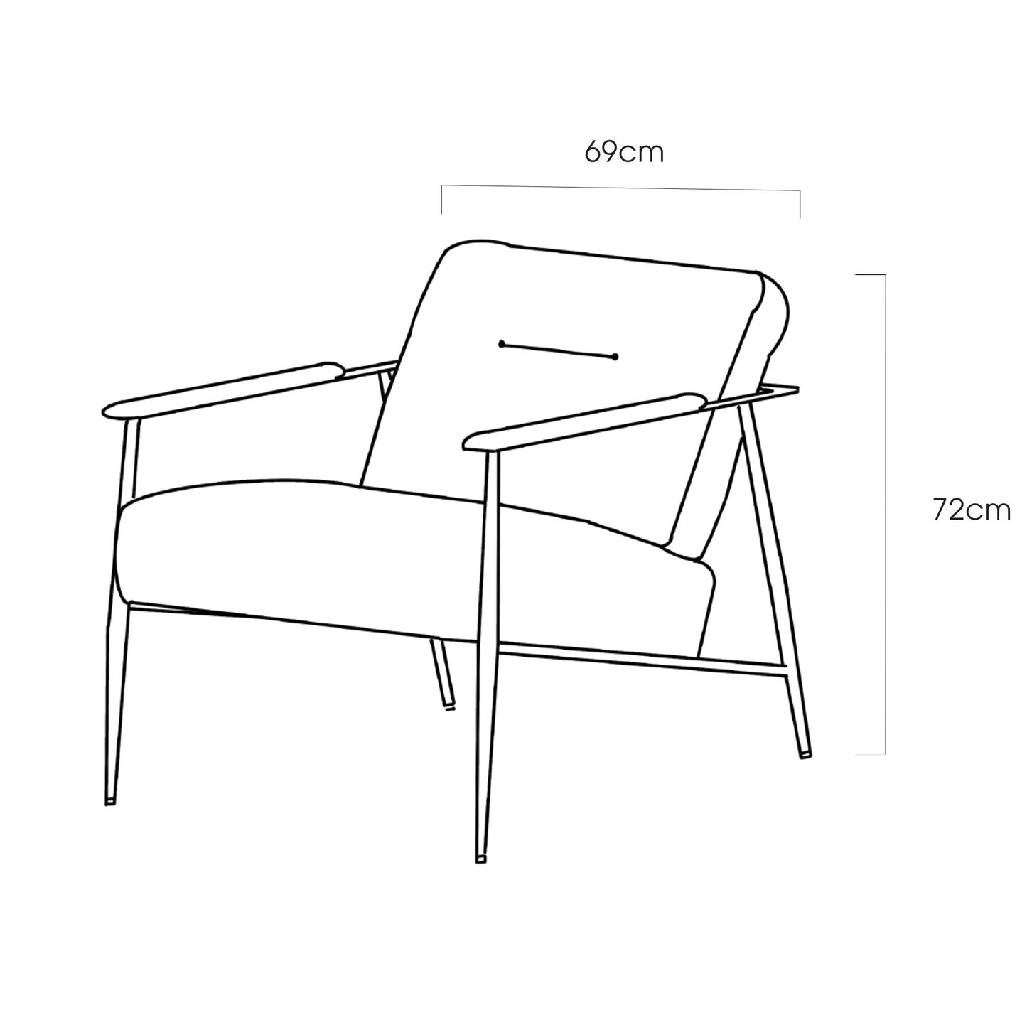 Fauteuil en marbre - Bleu acier