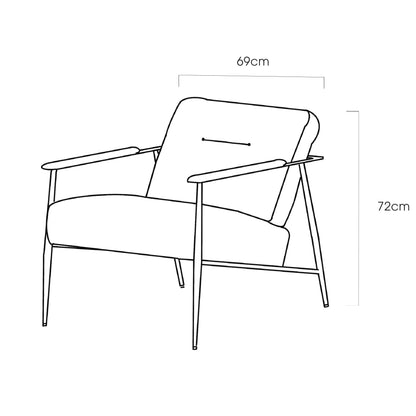 Fauteuil en marbre - Bleu acier