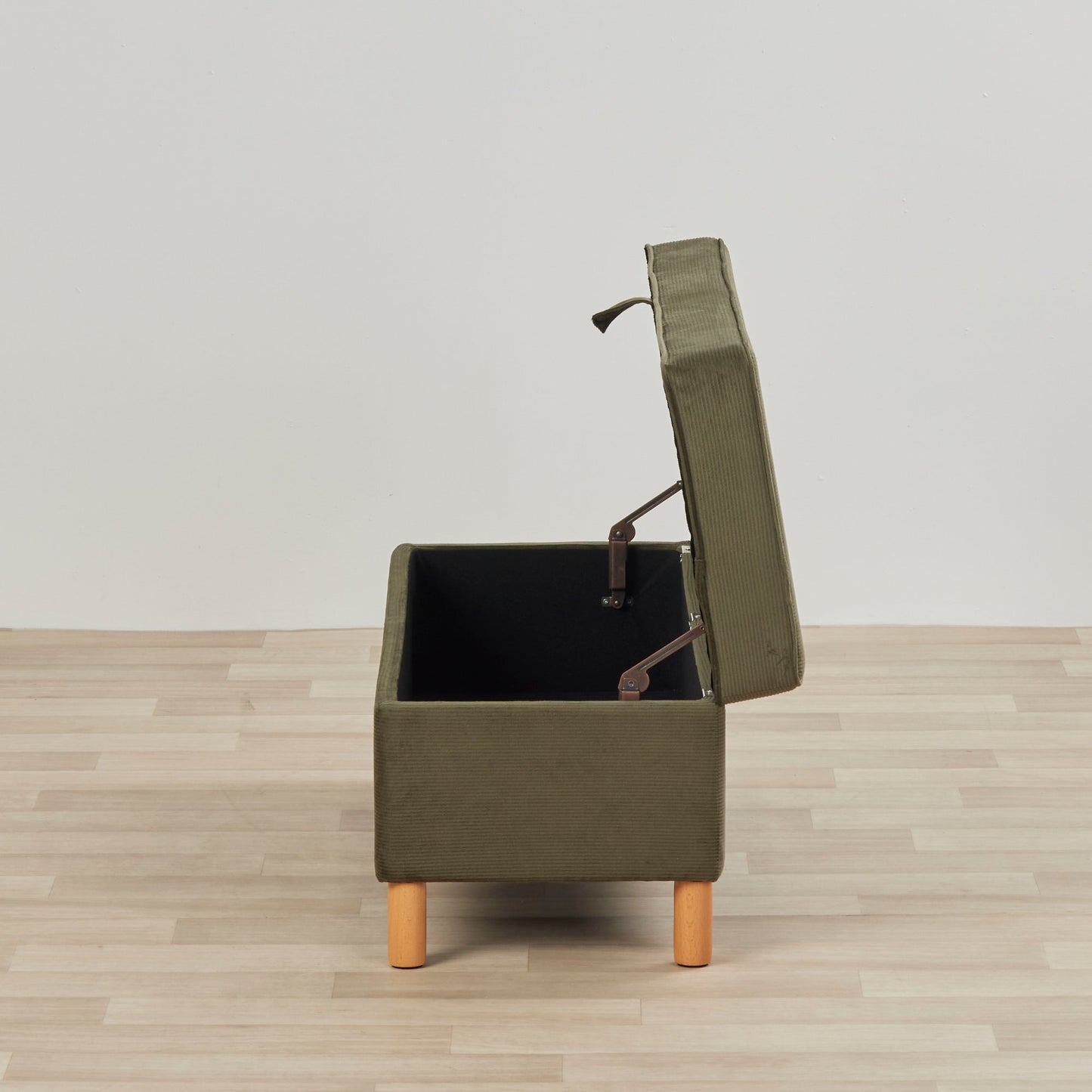 Pouf de rangement - Vert olive