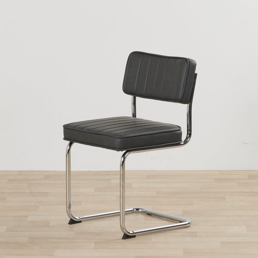 Chaise de salle à manger Barnaby - Gris anthracite PU