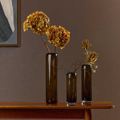 Vase colonne en verre - Haut - Café