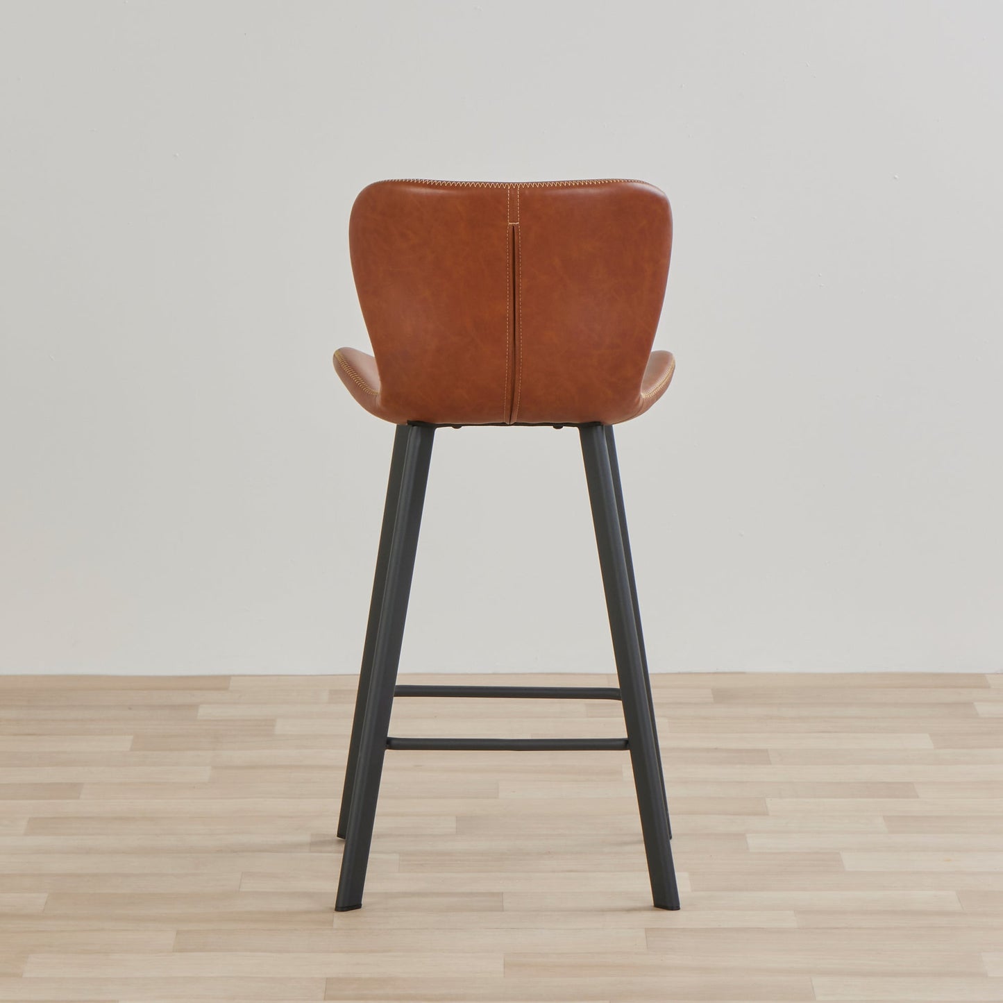 Tabouret de bar Sala en polyuréthane - Noir/Bordeaux