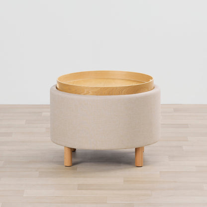 Pouf à plateau Maxi - Naturel