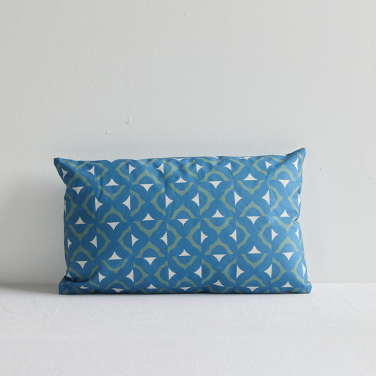 Coussin d'extérieur Tyler - 30 x 50 cm - Bleu-vert