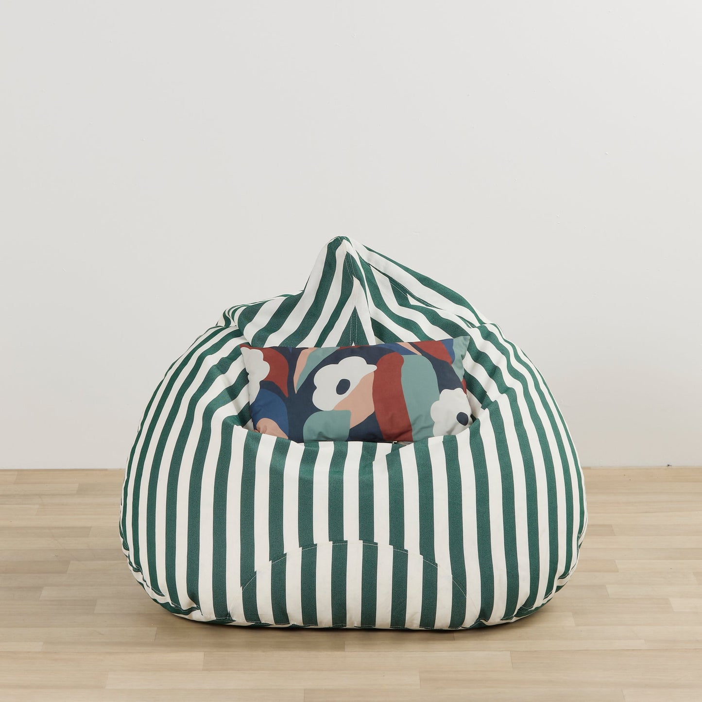 Housse de pouf Reef - Rayures vertes