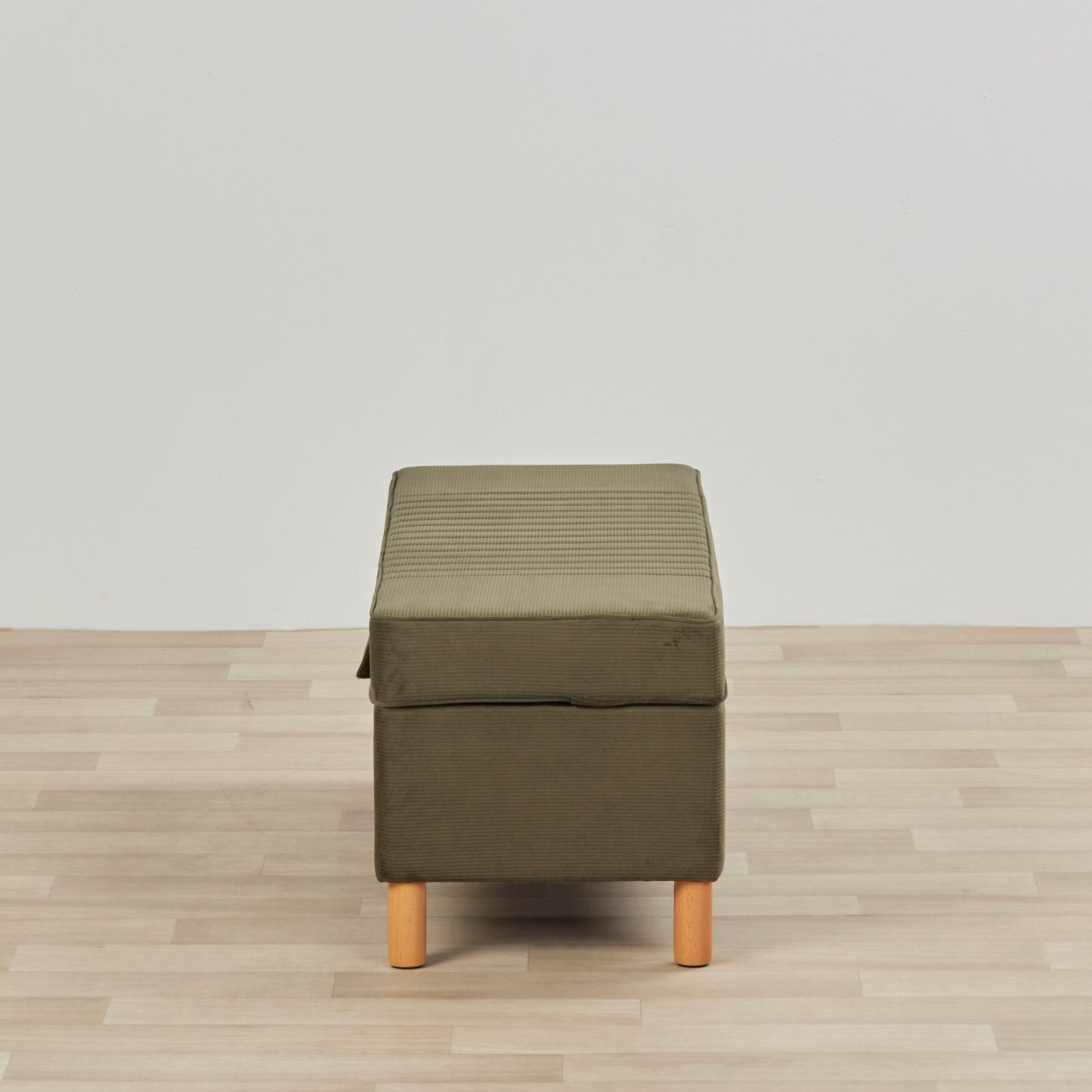 Pouf de rangement - Vert olive