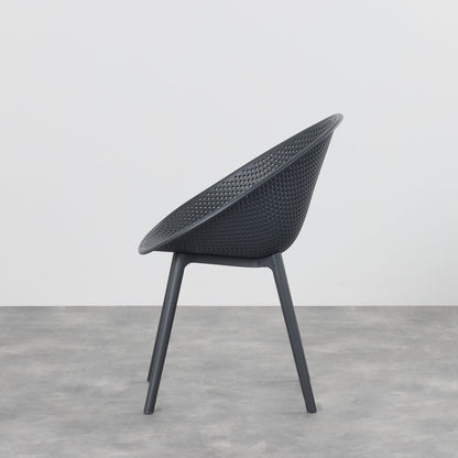 Chaise de salle à manger Skye - Noir et gris