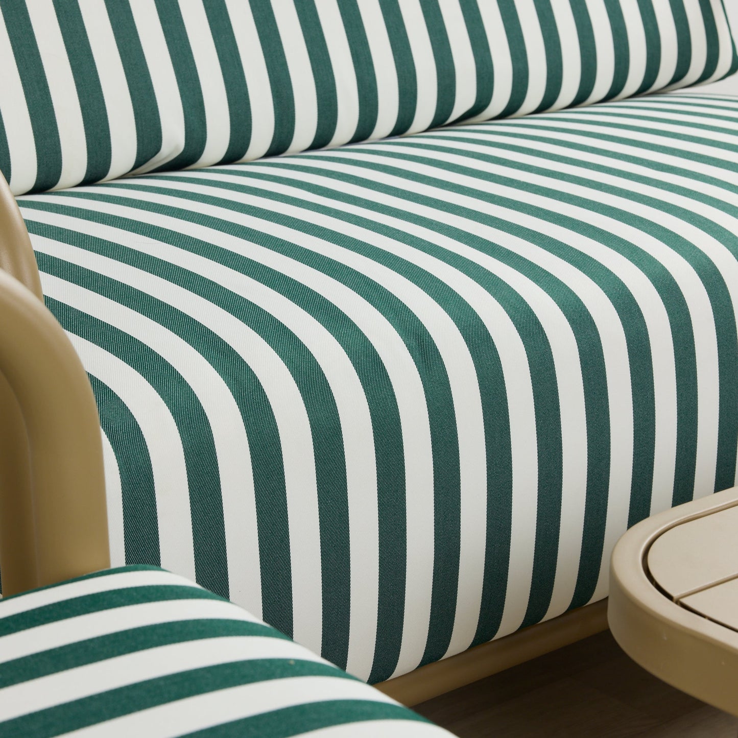 Ensemble d'extérieur Portofino - 4 pièces - Rayures vertes