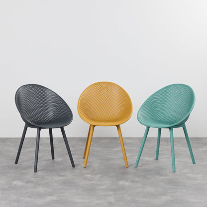 Chaise de salle à manger Skye - Noir et gris