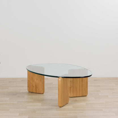 Table basse Pascal - Naturel/Verre