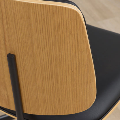 Chaise de salle à manger pivotante Hinton - Noir/Noir