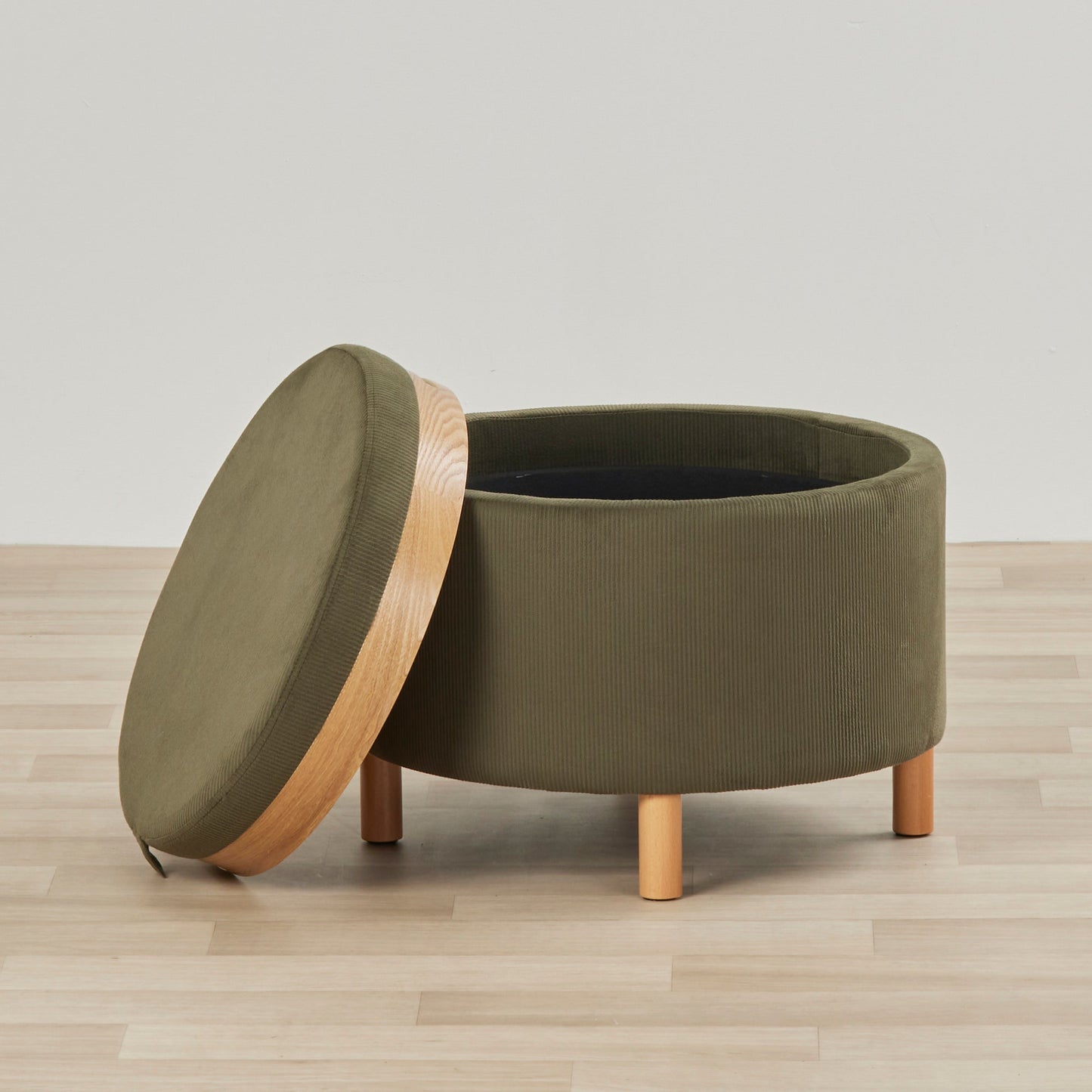 Pouf à plateau Maxi - Vert olive