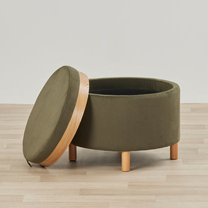 Pouf à plateau Maxi - Vert olive