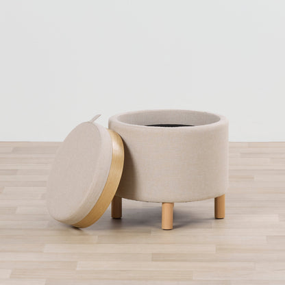 Pouf à plateau - Naturel