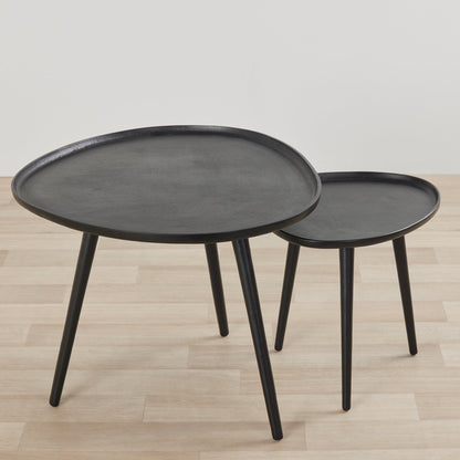 Tables basses gigognes Temper - Noir - Lot de 2