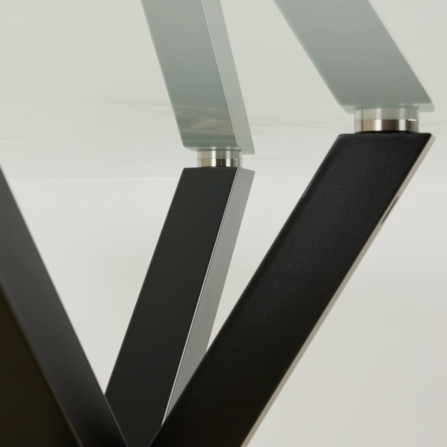 Table de salle à manger Gladstone - Noir/Verre - 160 cm