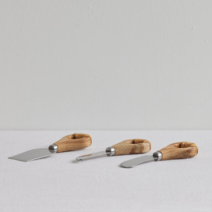 Ensemble de couteaux à fromage reliés - Acacia