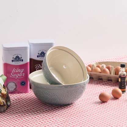 Bol à mélanger Fleurs sauvages - Bleu clair - Grand