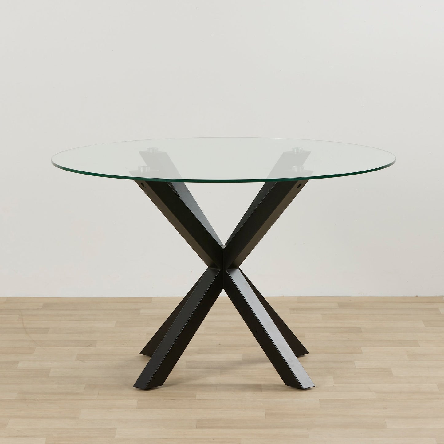 Table de salle à manger ronde Gladstone - Noir/Verre