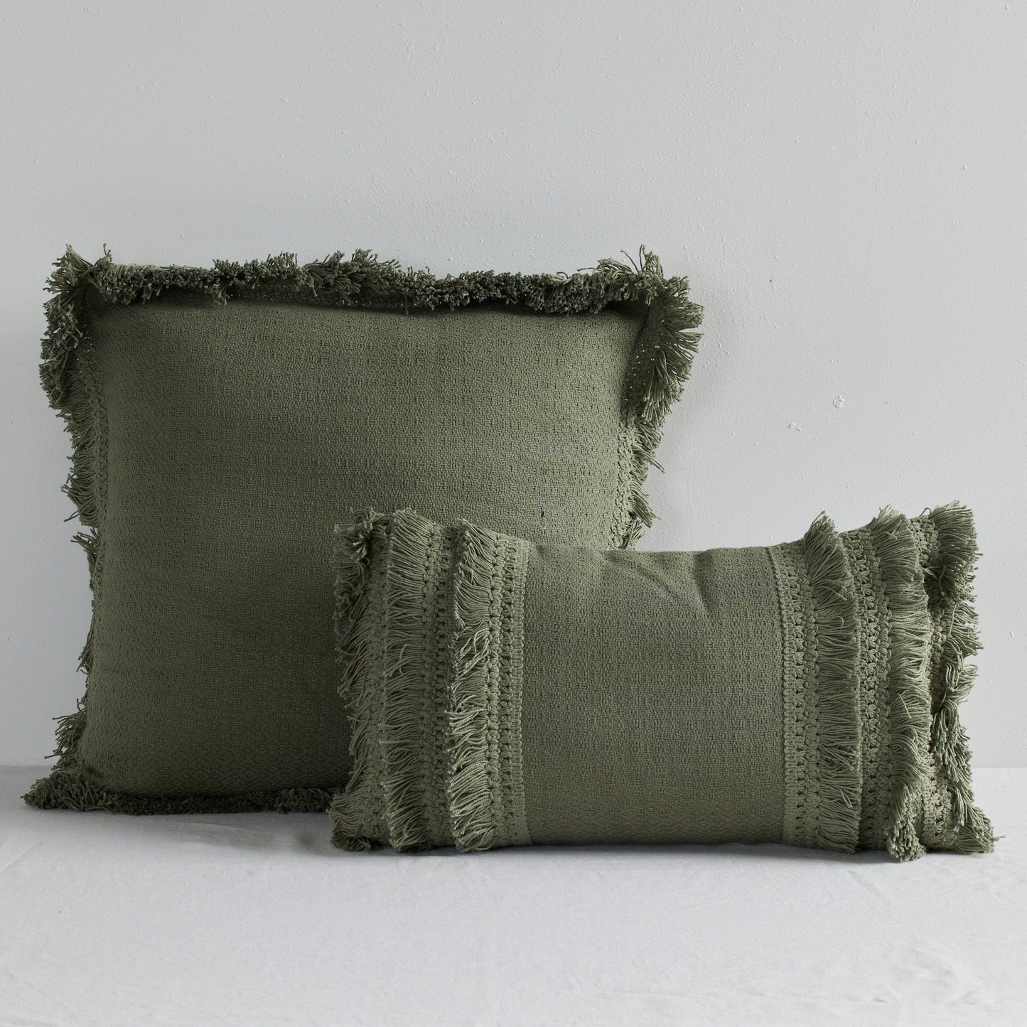 Coussin Chichi - Olive foncé - 30 x 50 cm