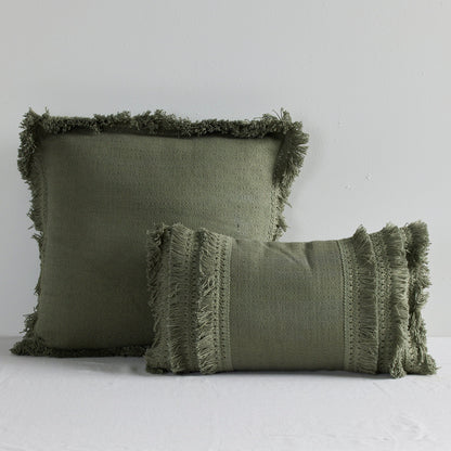 Coussin Chichi - Olive foncé - 30 x 50 cm