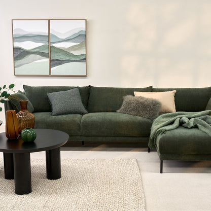 Canapé méridienne 3 places Lugo RH - Forêt