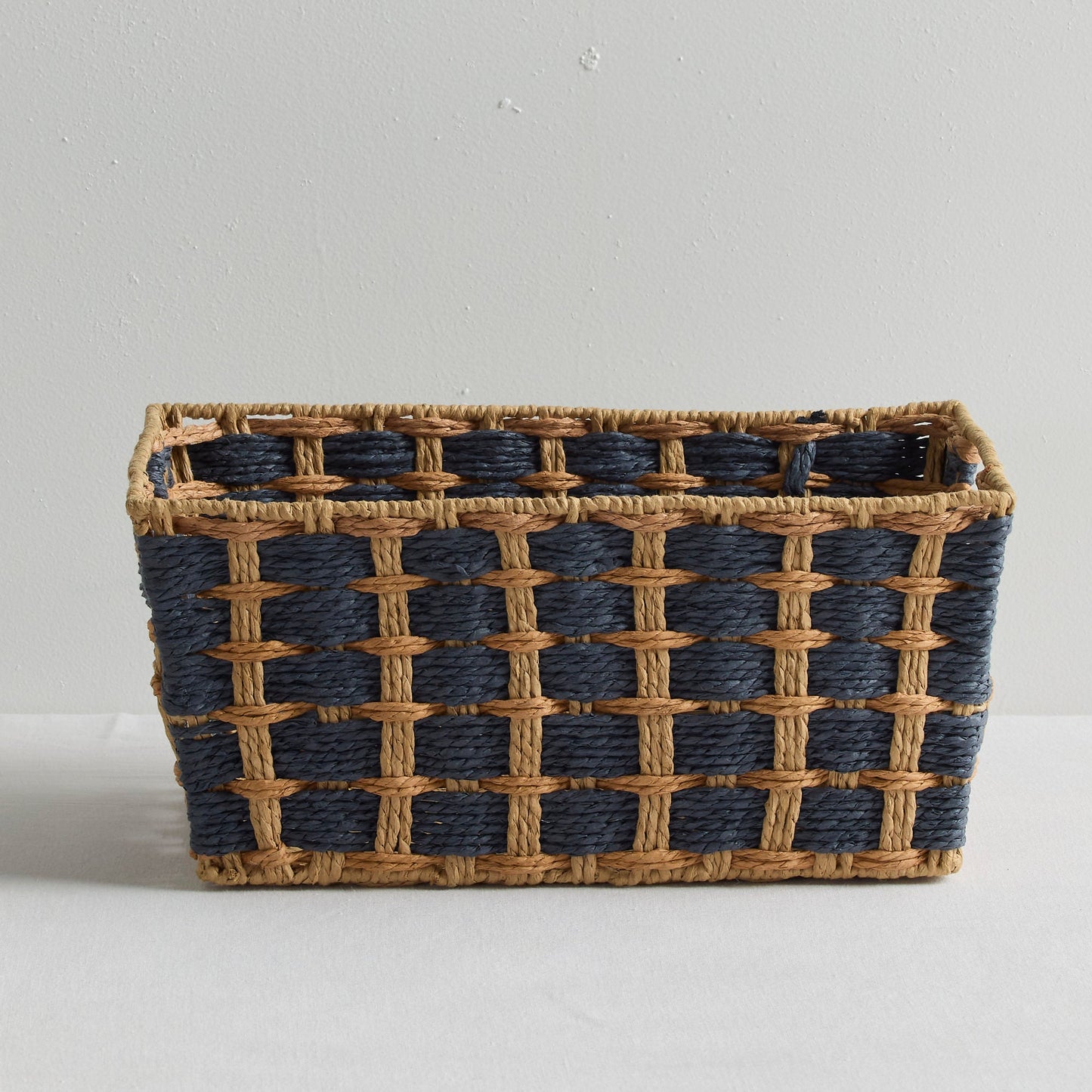 Checker Basket - Moyen - Bleu marine/Beige