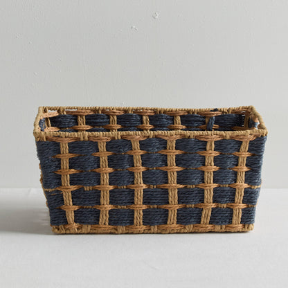 Checker Basket - Moyen - Bleu marine/Beige