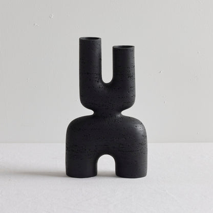Vase brutaliste - Noir