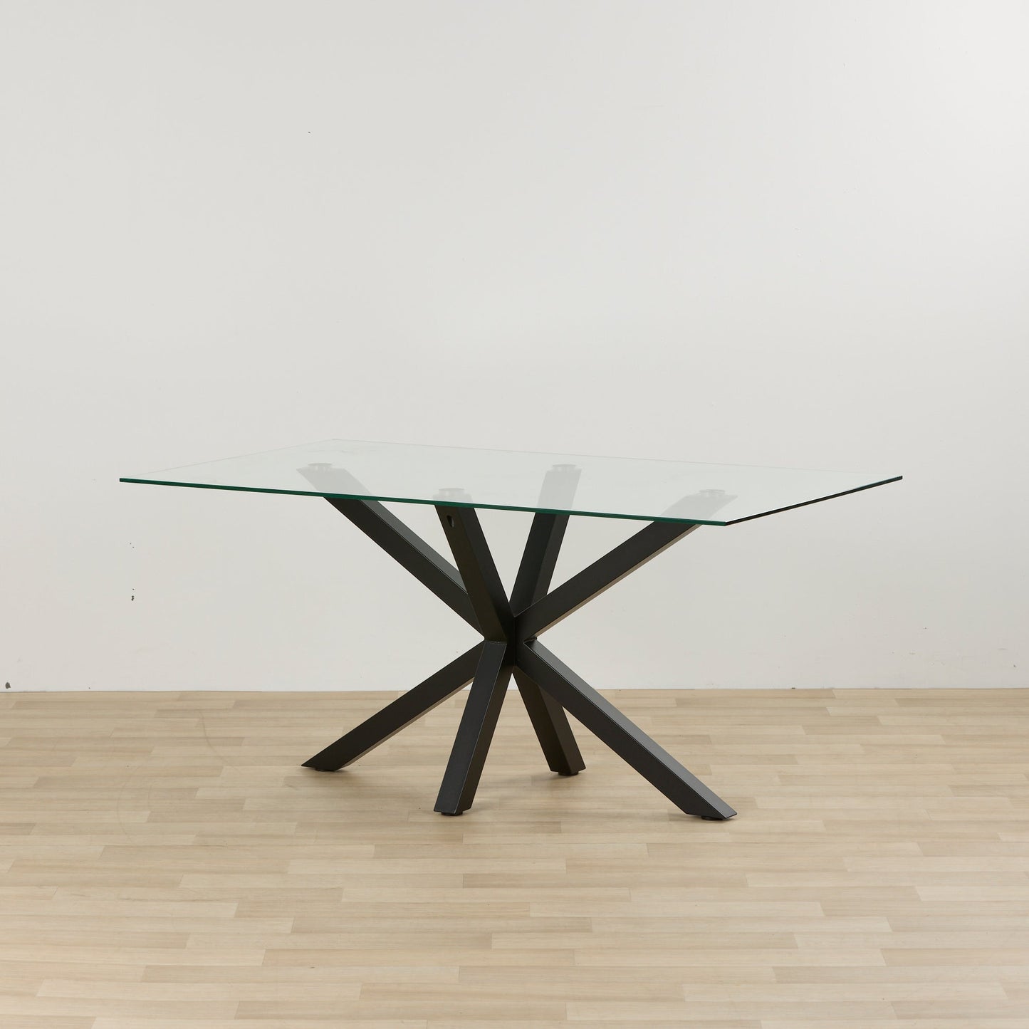 Table de salle à manger Gladstone - Noir/Verre - 160 cm