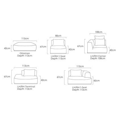 Sabine Modular Corner - Naturel