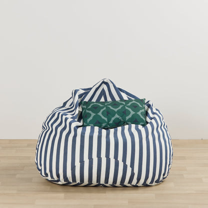 Housse de pouf Reef - Rayures marines