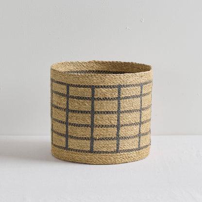 Panier en treillis - Graphite/Naturel - Moyen