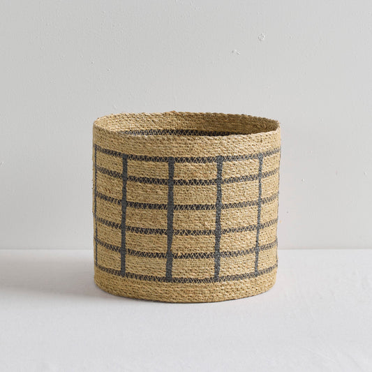 Panier en treillis - Graphite/Naturel - Moyen