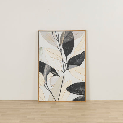 Œuvre d'art de feuilles transparentes