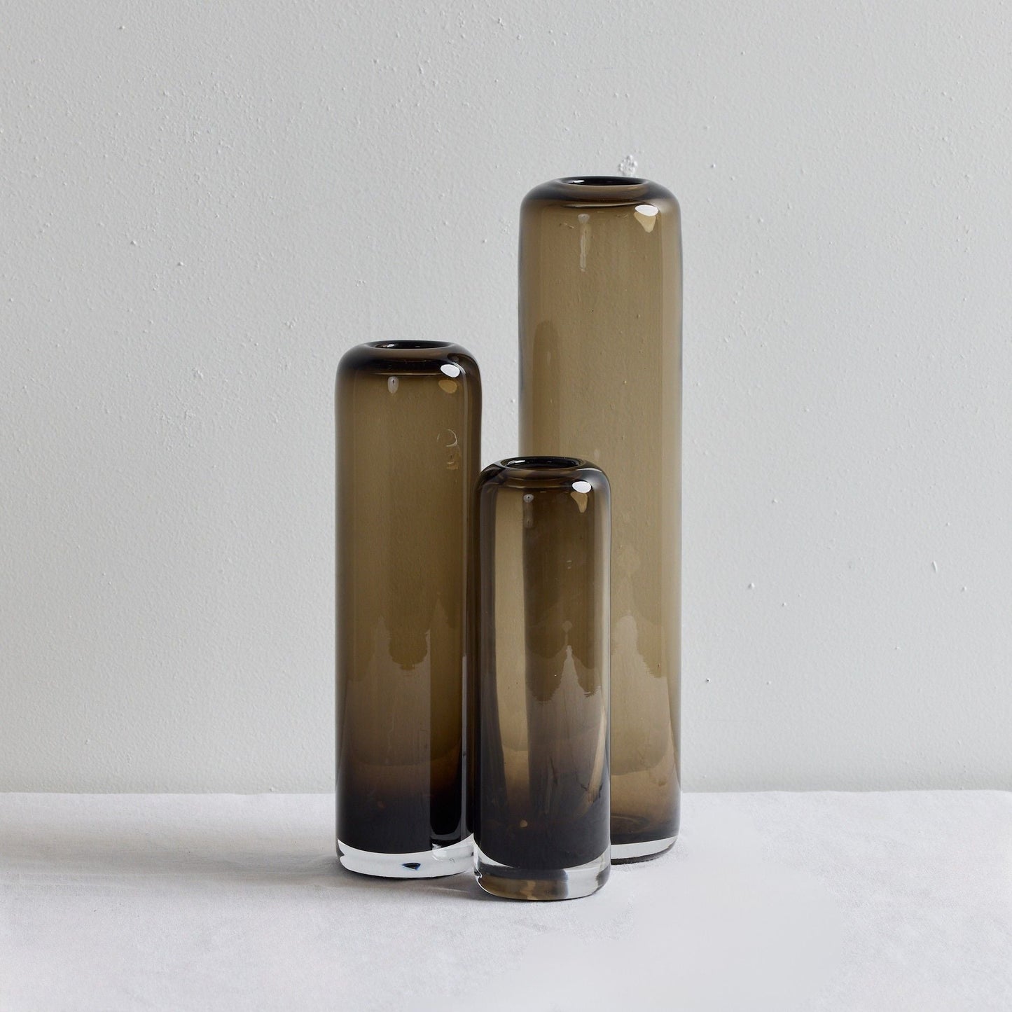 Vase colonne en verre - Haut - Café