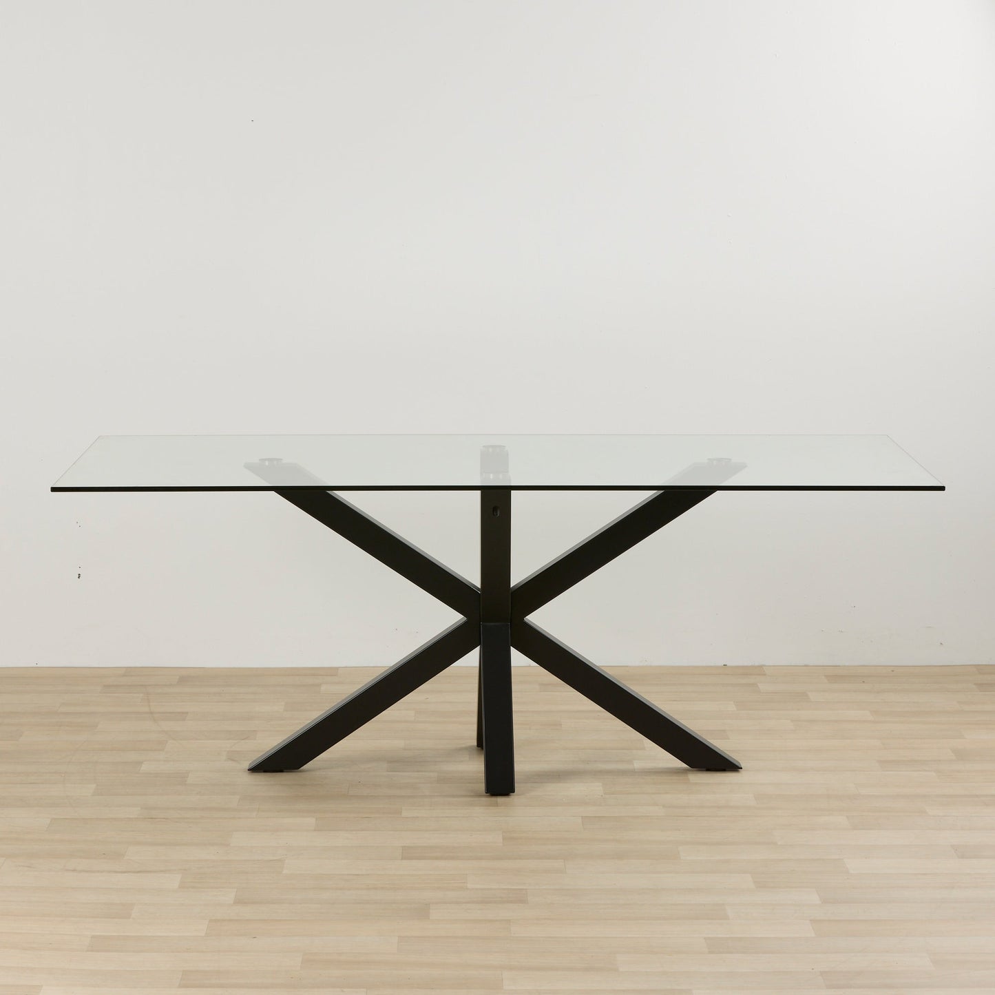 Table de salle à manger Gladstone - Noir/Verre - 200 cm