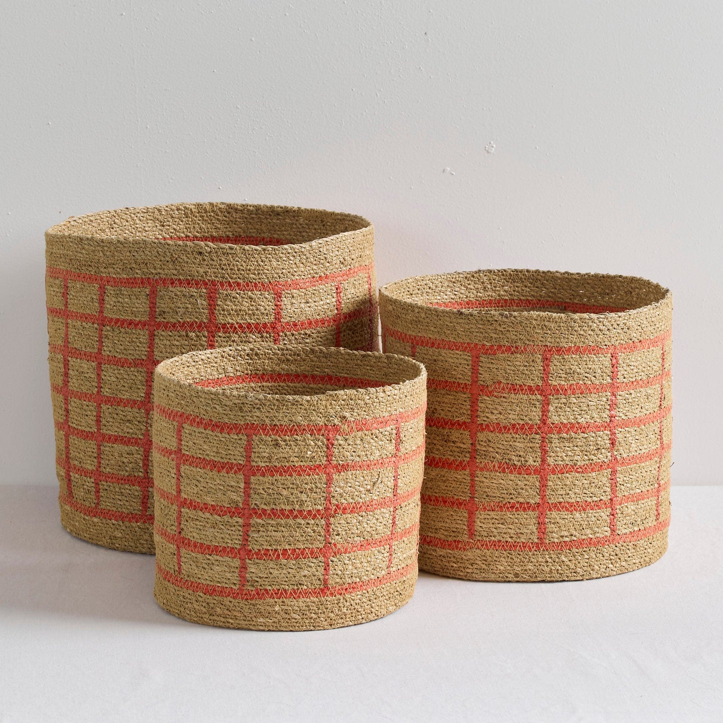 Panier treillis - Tangelo/Naturel - Moyen