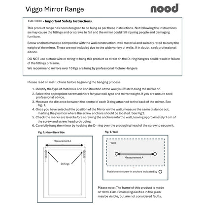 Miroir long Viggo - Chêne foncé